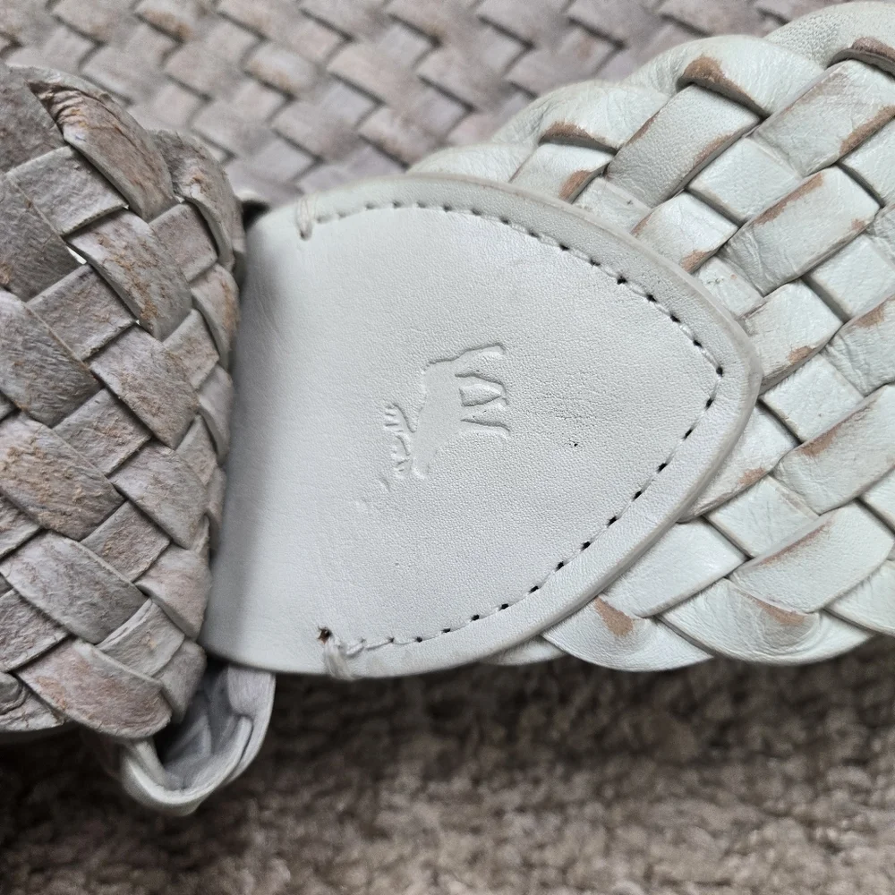 Abercrombie & Fitch Woven Leather Round-Buckle Women's Belt Size M/L